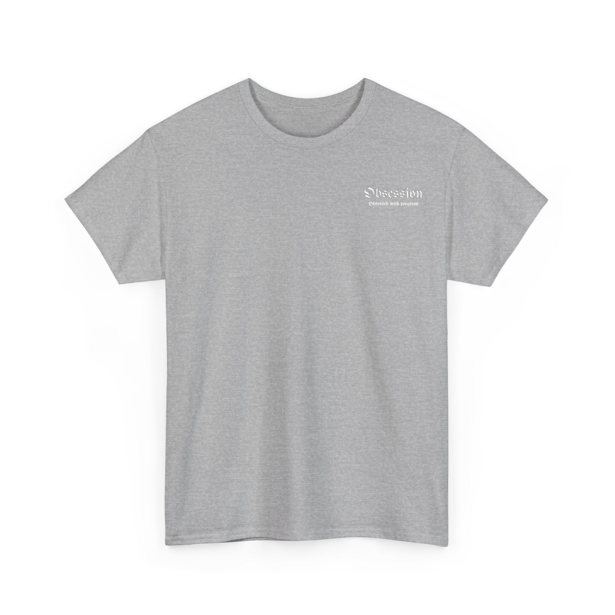 Men's heavy obsessed with progress t shirt