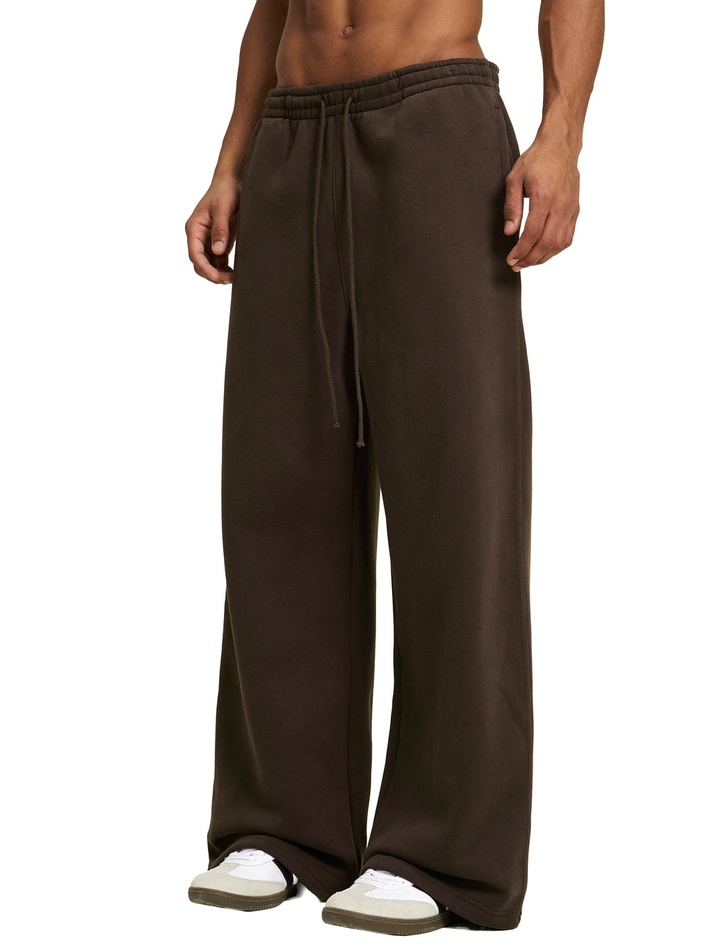Men's Fleece Drawstring Straight-Leg Sweatpants