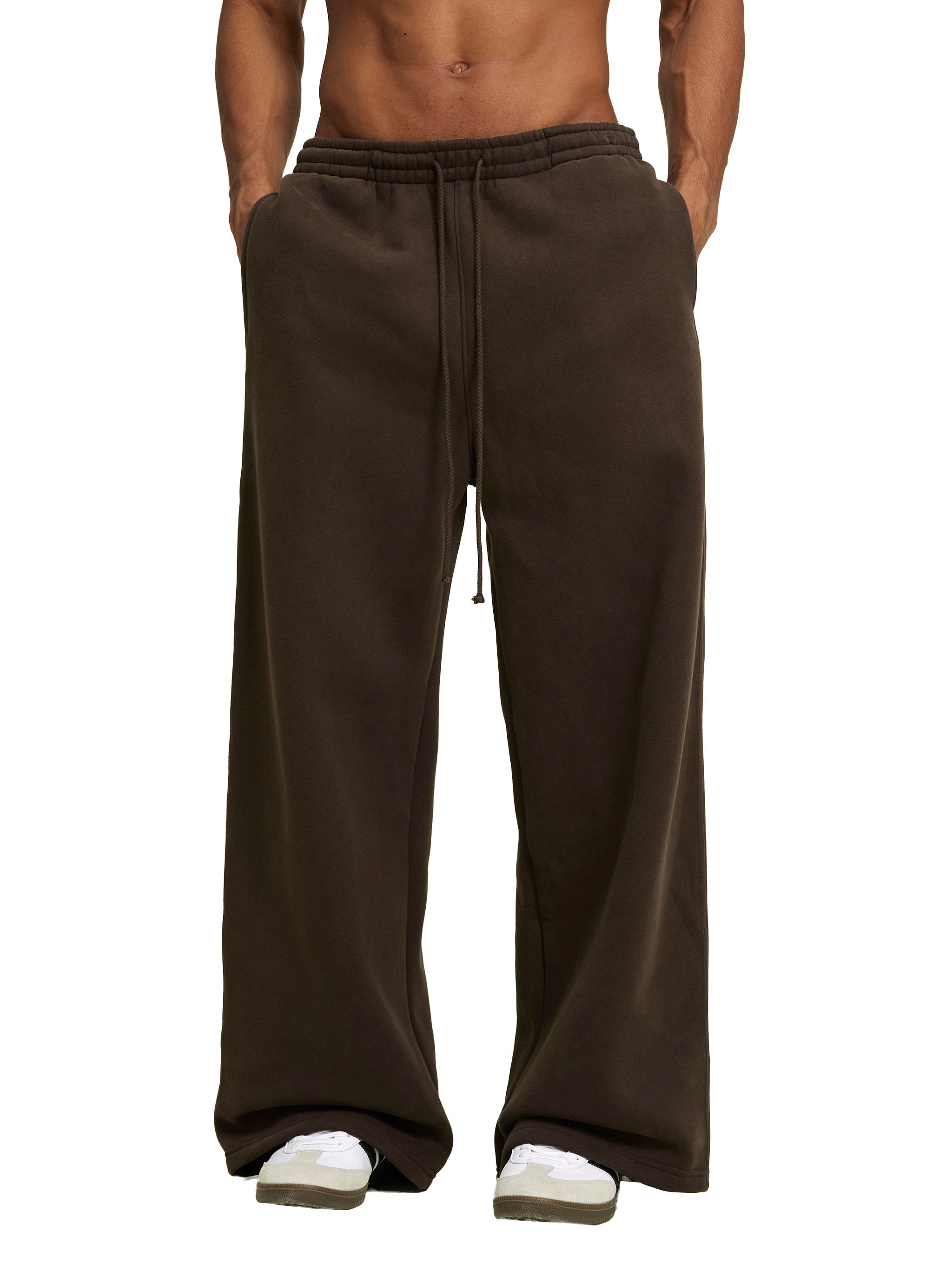 Men's Fleece Drawstring Straight-Leg Sweatpants